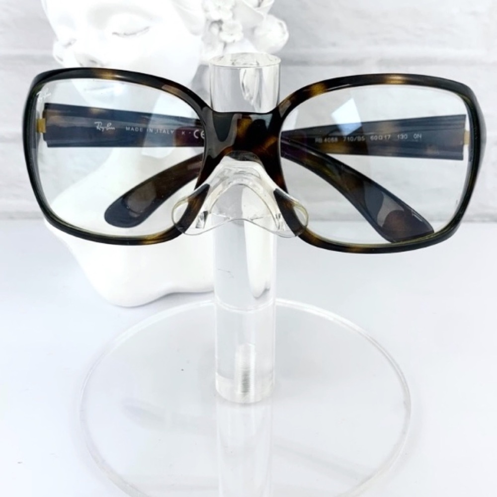 NEW! Ray-Ban RB4068 710/B5 Tortoiseshell Oversized Clear Sunglasses 60-17-130